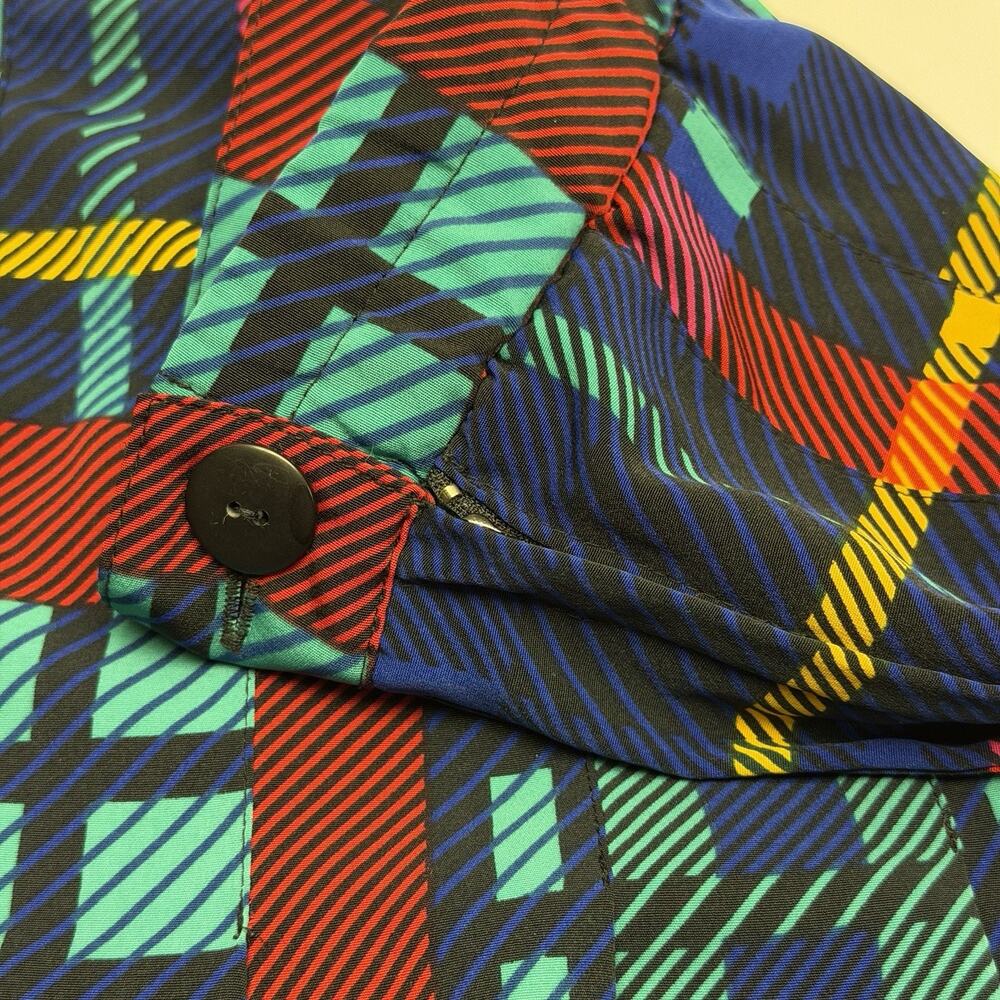 Vintage Kathryn Deene Plaid Midi Skirt Size 18/20 Colorful Pleated USA Style - Picture 9 of 9